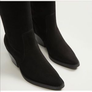 NWT💥Mango MNG Women’s Tall Suede/Leather Boots Sz. 6